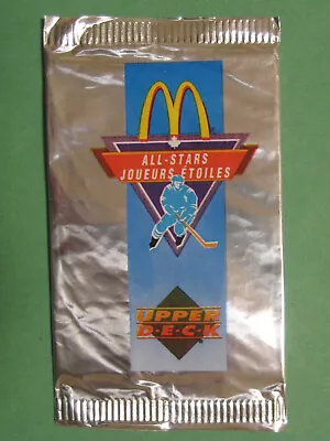 1991-92 Upper Deck Mcdonalds All Stars Foil Pack Gretzky Hull Lemieux • $0.72