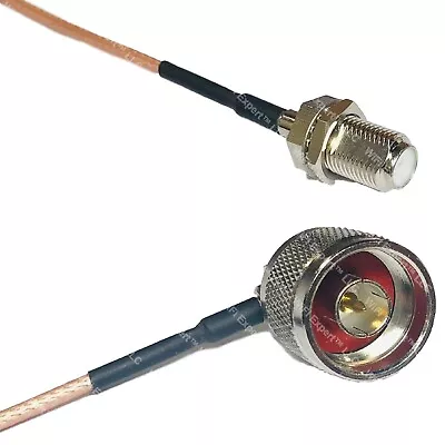 RG316 F FEMALE To N MALE ANGLE RF Cable Rapid-SHIP LOT • $13.49