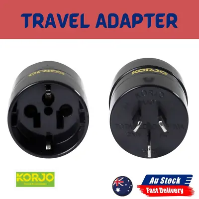 $18.69 • Buy Korjo Europe & Usa To Aust. Adaptor Adapts To Australian- Fit44