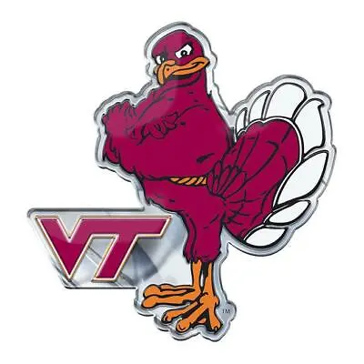 Virginia Tech Hokies Die-Cut Alternate Metal Auto Emblem [NEW] Car Decal Sticker • $7.95