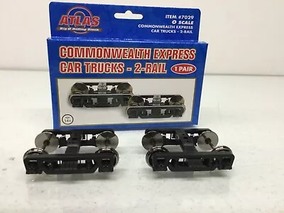 Atlas 1 Pair O Scale 2  Rail Commonwealth Metal Trucks #7029  New   • $29.95