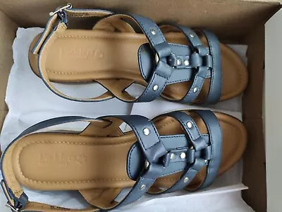 Sandals Heather Feel Good Padders Navi/Blue Size 39 E (More A 38) New With Box • £23