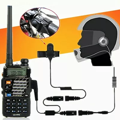 2 Pin PTT Motorcycle Helmet Headset Earpiece For Kenwood Walkie Talkie • $27.99