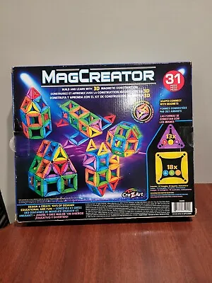 Magna Tile 30 Pc Cra-Z-Art MagCreator Magnetic Construction Educational  • $25.95