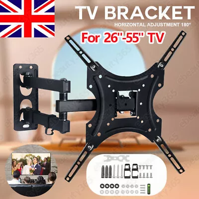 Universal TV Wall Mount For 26-55 Inch Flat Screen Tilt & Swivel TV Wall Bracket • £12.29