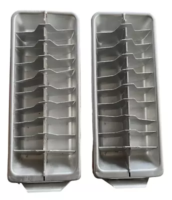 Vintage Frigidaire Ice Cube Trays Aluminum 20 Cubes Each Set Of 2 Kitchen Tools • $34.99
