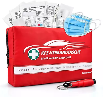 First Aid Kit DIN 13164 Contains Premium Medical Supplies For Car Travel Home • £14.99