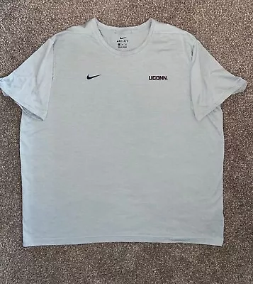$18.99 • Buy Nike UConn Huskies Gray 3XL Short Sleeve Dri Fit Shirt