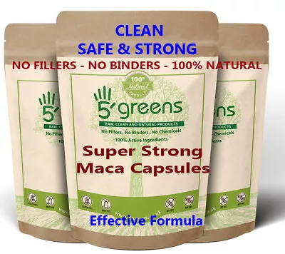 £21.99 • Buy Maca Root Capsules 6000mg Maximum Strength 0.6% Macamides And Macaenes NATURAL
