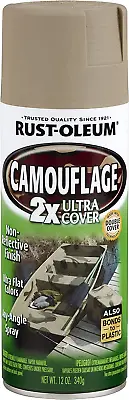 Rust-Oleum 279177 Camouflage Ultra Cover 2X Spray Paint 12-Ounce Khaki FREE • $12.47