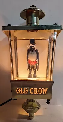 Vintage Old Crow Whiskey Advertising Light Sign Display Backbar Statue • $99.99