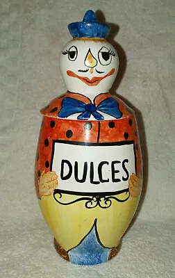 Vintage Pottery Clown Jar Dulces Candy • $12.99