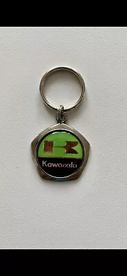 Metal Keyring/ Fob Kawasaki Motorbikes Green Vintage Worn Image • £6.40