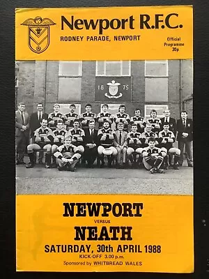 1988 NEWPORT V NEATH Programme • £1.45