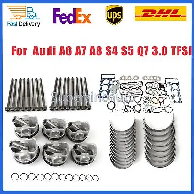 Engine Piston Overhaul Rebuild Kit For Audi VW Touareg CGW CGX CTU CAJ 3.0T CJT • $299