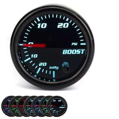 $20.19 • Buy 52mm Digital Boost Gauge Tinted 7 Color 0-30 PSI Pressure Turbo Meter 2 