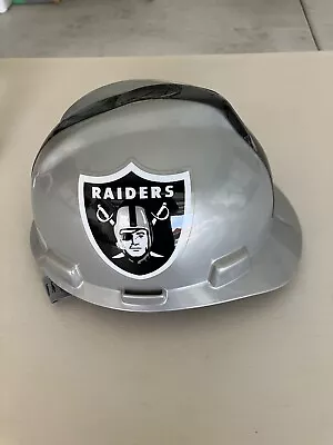 Raiders NFL Hard Hat Construction Helmet MSA Las Vegas LA Oakland Medium • $34