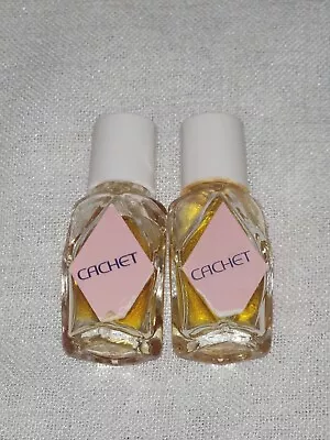 2 Vintage Prince Matchabelli Cachet Cologne Splash Size  .25 Fl Oz  NOT FULL  • $32.99