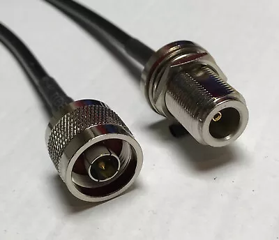 N Male To N Female Bulkhead RG223 Silver Low Loss Coax Cable Pick Length Lot USA • $79.99