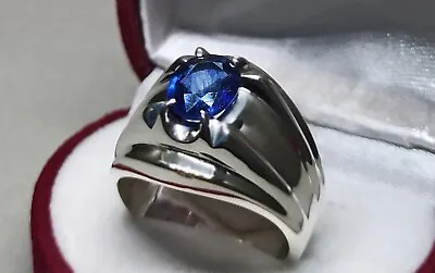 Natural Sapphire/ Ruby/ Opal/ Fluorite Sterling Silver 925 Handmade Mens Ring • $246