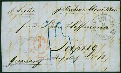 USA 1862 Prussian Closed Mail Germany Transatlantic Cover Scotia Steamer 75938 • $129.54