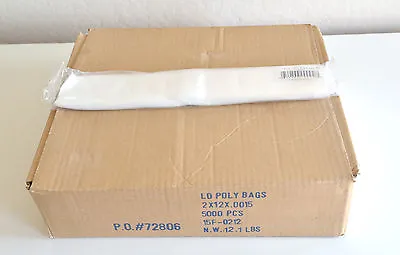 Plastic 2 Mil Clear Poly Bags Heat Seal Able Zip U-Line Flat 100 200 500 1000 • $1.59