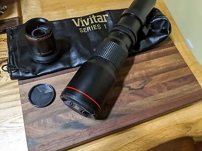 Vivitar Series 1 500mm F/8.0 Lens Multicoated Telephoto W/2x Converter For Canon • $59