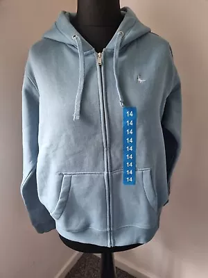 Jack Wills Astbury Blue Hooded Full Zip Sweat Jacket Size 14 - BNWT • £19.99