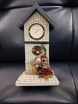 Timely Treasures Clock With Bird In Nest Mantle Decoration TT1001DB • £17.37