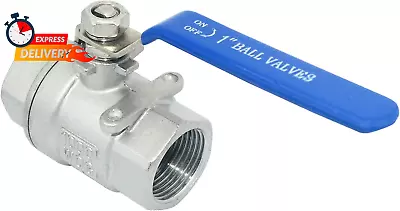 1  NPT Female SS 316 Stainless Steel Full Port Ball Valve Vinyl Handle WOG1000 • $17.63