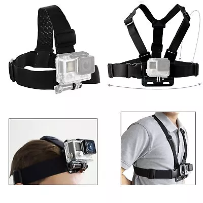 Harness Head+Chest Strap Belt Mount Accessories For GoPro Hero 5 4 3+ 3 2 Camera • $16.76