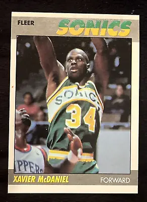 Xavier Mcdaniel 1987 Supersonics 87-88 Fleer Basketball Nba #73 /132 Pack Fresh • $1