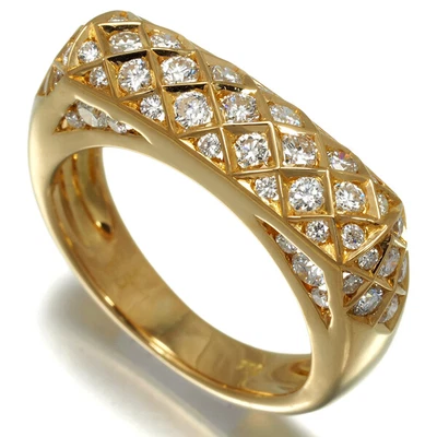 Auth GIVENCHY Diamond Ring 18K 750 Yellow Gold  • £590.66