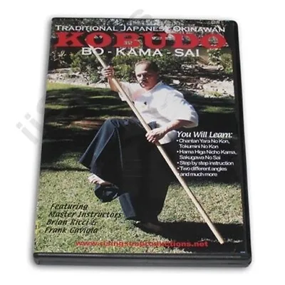 Kobudo Bo Staff Kama Sai DVD Karate Weapons Frank Gaviola Brian Ricci Jo Sickle • $24.95