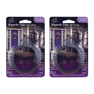 Magic Mounts Magnetic Tape 1/2 X 30 In Roll Adhesive Magnet Made In USA 2-Pack • $7.95