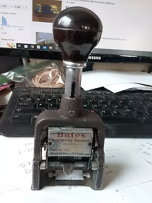 Vintage Bates Numbering Machine 6 Wheels Style E • $12.99