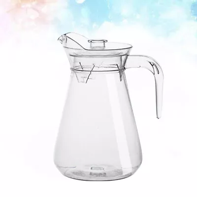 Cabilock 1L Clear Plastic Water Jug With Lid For Beverages And Iced Tea-GD • £12.39