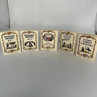 Vintage Set Of 5 Mighty Midget Miniature Books Made In Hong Kong 1.5 X 2  • $14.99