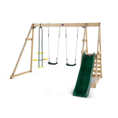 £329.99 • Buy Plum Play Climbing Frame Kids Child W/Two Swings, Glider & Slide Wooden Mandril
