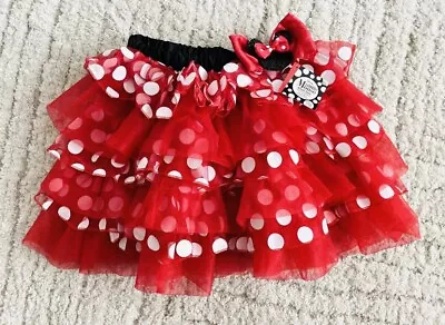 Disney Minnie Mouse Tutu Skirt Sequin Polka Dot Ruffles Adult Standard • $22.99