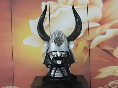 Wearable Japanese Samurai Yoroi Armor Helmet Kabuto Menpo Handmade Iron Antique • $599