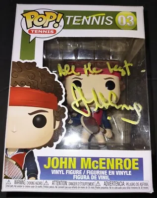 $200 • Buy John Mcenroe Usa Tennis Icon Signed Autographed Funko Pop Vinyl Toy Very Rare