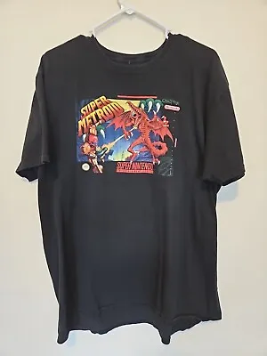 Super Metroid SNES 1996 Box Art Game 16bit Nintendo T-Shirt Size 2xl ThinkGeek • $18