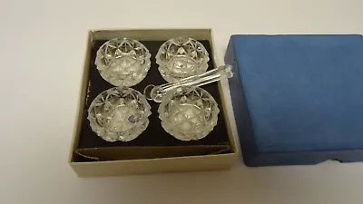 VINTAGE SET (4) OF MINATURE SEASONING BOWLS W/SPOONS & ORIGINAL BOX • $14.99