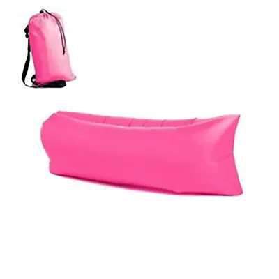 Pink Air Beach Bed Sleeping Bag Lazy Chair Lounge Beach Sofa Bed Inflatable Camp • $19.95
