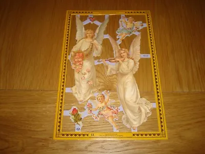 New 4 Mamelok Angels & Cherubs A59 Embossed Scrap/die Cuts Card Making Etc • £4