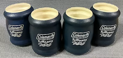 Coleman Tuffoams Vintage Dark Blue Beer/Soda Can Koozie Lot If 4 • $27.95