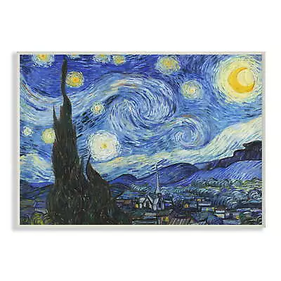 Collection Van Gogh Starry Night Post Impressionist Painting Wood Wall Art • $19.74