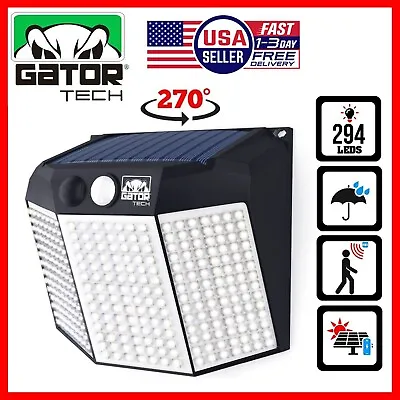 Solar Power 294 LED PIR Motion Sensor Outdoor Security Garden Wall Lamp Light • $10.99