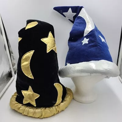 Elope Little Daydreamers Wizard Hats Kid Fantasy Black Velvet Moon Stars 2 Pc • $20.97